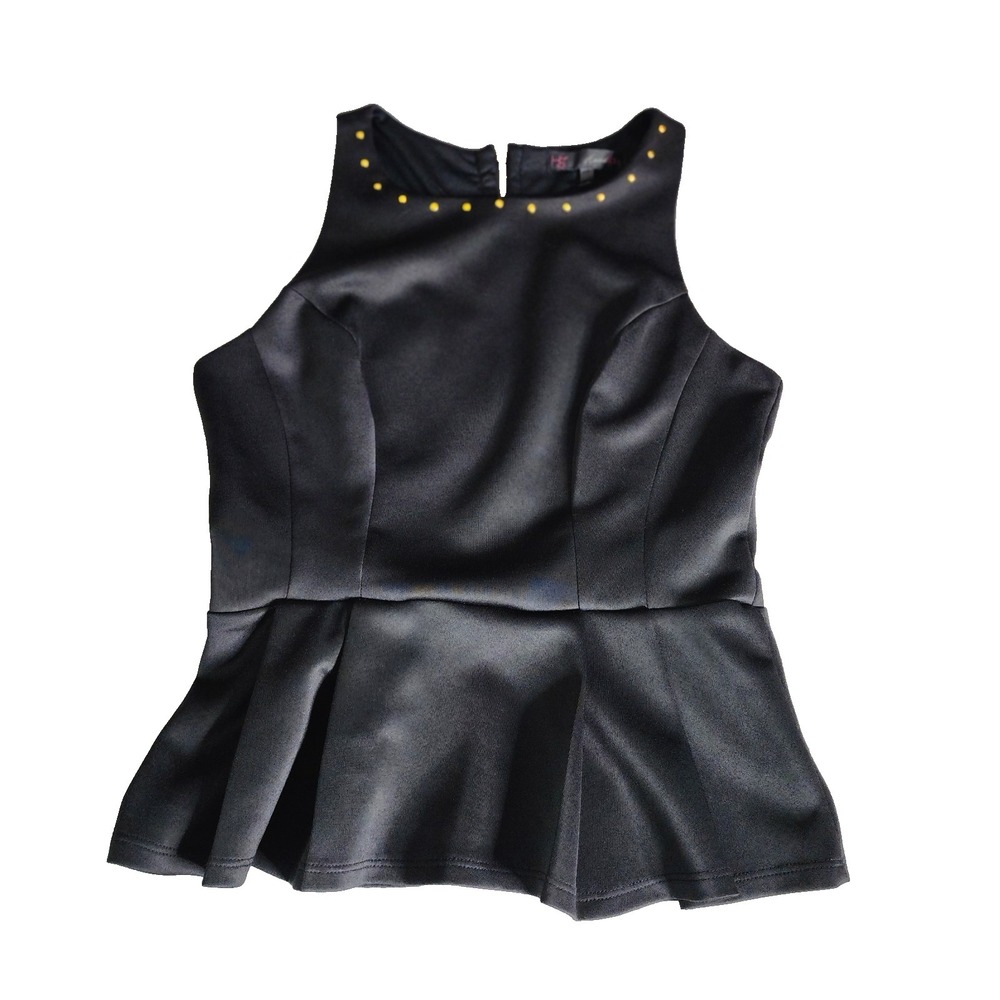 Soulmates Peplum‎ Black Blouse Size Small